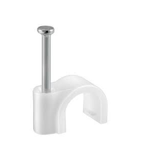 PAQUETE GRAPA REDONDA CON CLAVO PARA CABLE 100 UNID 6MM COVO