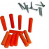 SET RAMPLUG NARANJA CON TORNILLO 3/8 PULG. 25 UNIDADES