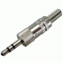 CONECTOR PLUG 3.5MM STEREO METAL CON RESORTE METAL