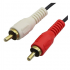 PAR DE PLUG RCA PLASTICO CON PROTECTOR ROJO Y NEGRO