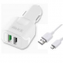 CARGADOR DE CARRO WAKE 3.4A 2 PUERTOS INCLUYE CABLE MICRO USB