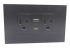 TOMACORRIENTE DOBLE NEGRO CON USB + TIPO C MARCA TROEN ETB-6C1TC