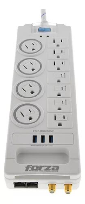 REGLETA PROTECTOR FORZA FSP-1011USBW 11 TOMAS + USB