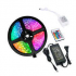 CINTA LED RGB ECONOMICA 5 METROS CONTROL Y ALIMENTACION