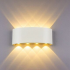 APLIQUE LAMPARA LED DE PARED DECORATIVA BLANCA 8W LUZ CALIDA ALV-019 VERT