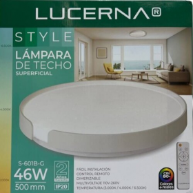 LAMPARA DE TECHO DECORATIVA LUCERNA 32W DIMER S-601B-M