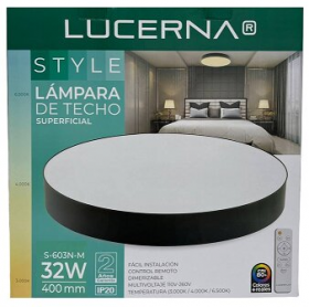 LAMPARA DE TECHO DECORATIVA LUCERNA 32W DIMER S-606 N-M