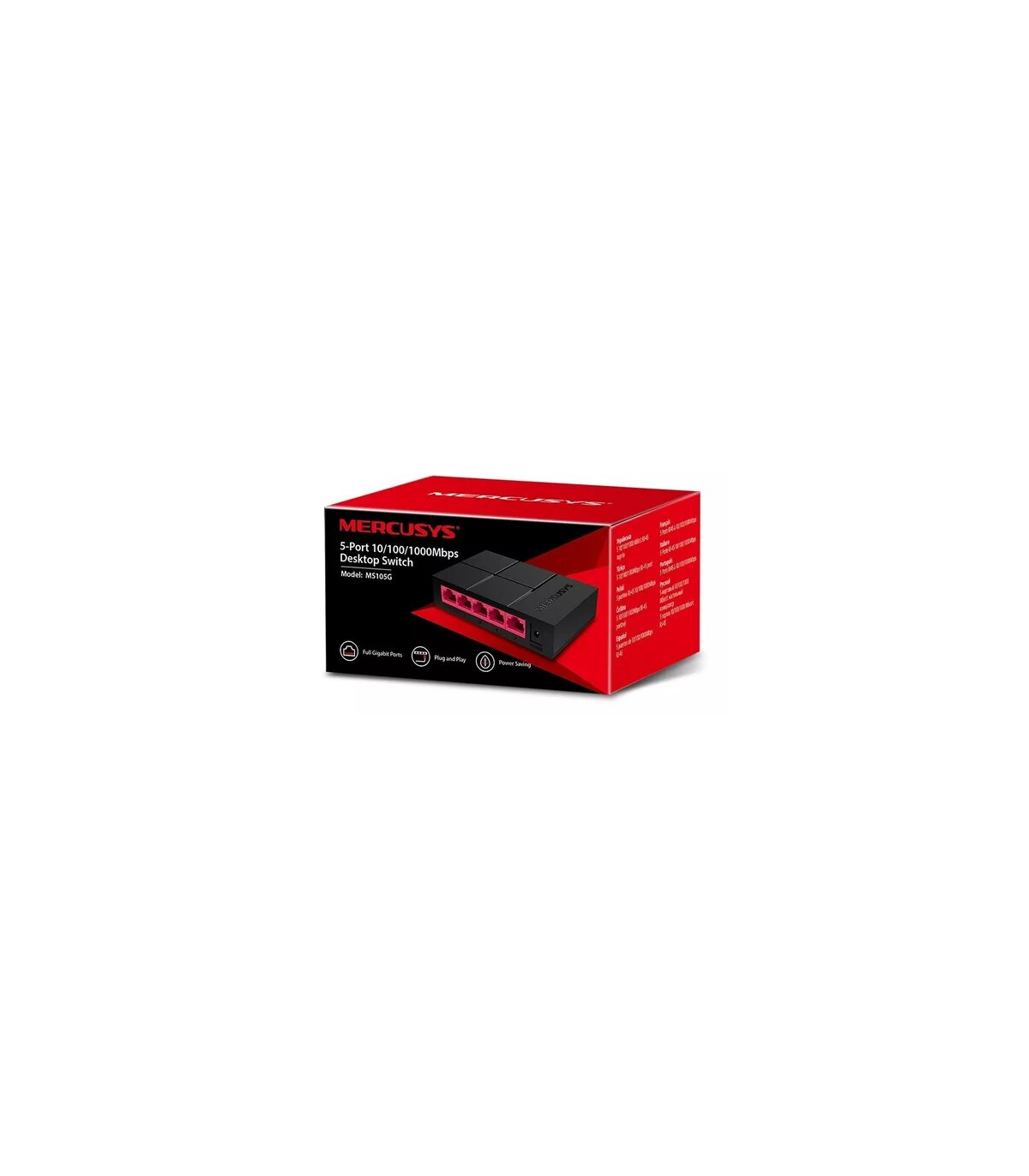 SWITCH 5 PUERTOS GIGABIT 10/100/1000 MERCUSYS MS105G