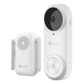KIT TIMBRE VIDEO PORTERO WIFI EZVIZ DB2 PRO 5MP CON BATERIA DETECCION DE PERSONAS