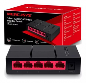 SWITCH 5 PUERTOS GIGABIT 10/100/1000 MERCUSYS MS105G