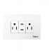 TOMACORRIENTE DOBLE BLANCO CON 2 USB TIPO C MARCA TROEN TR-ATW-6C2TC