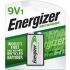 1 PILA DE 9VDC RECARGABLE ENERGIZER 175MAH