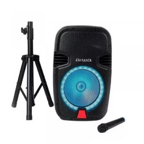 CORNETA BLUETOOTH AIWA 1000W CON BATERIA, MICROFONO, LUZ LED AWSP15TW