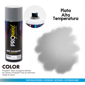 PINTURA EN AEROSOL PLATA ALTA TEMPERATURA MARCA PROPAINT 