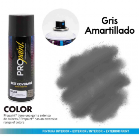 PINTURA EN AEROSOL GRIS AMARTILLADO MARCA PROPAINT 