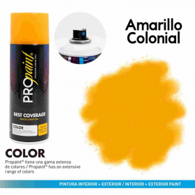 PINTURA EN AEROSOL AMARILLO COLONIAL/COLONIAL YELLOW, MARCA PROPAINT 