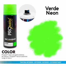 PINTURA EN AEROSOL VERDE NEON/NEON GREEN MARCA PROPAINT