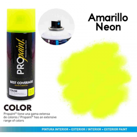 PINTURA EN AEROSOL AMARILLO NEON/ NEON YELLOW MARCA PROPAINT 