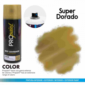PINTURA EN AEROSOL SUPER DORADO/SUPER GOLD MARCA PROPAINT 