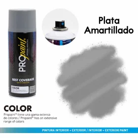 PINTURA EN AEROSOL PLATA AMARTILLADO. MARCA PROPAINT