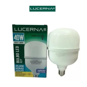 BOMBILLO LED INDUSTRIAL 40W E27 6K, LUCERNA 1 AÑO DE GARANTIA 