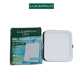 PANEL LED CUADRADO EMPOTRABLE 12W 4 PULG BLANCA 6K HIGH LUMEN LUCERNA