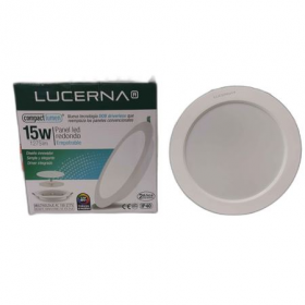 PANEL LED REDONDO 6 PULG 15W EMPOTRABLE 6500K COMPACT LUMEN LUCERNA 