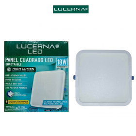 PANEL LED CUADRADO PARA EMPOTRAR 18W 6 PULG 4K HIGH LUMEN LUCERNA 