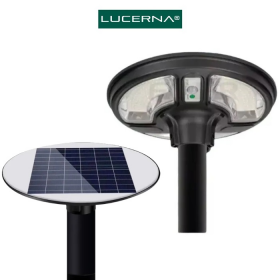 LAMPARA DE JARDIN REDONDA 15W CON PANEL SOLAR LUCERNA C/SENSOR DE MOVIMIENTO