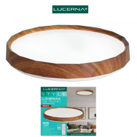 LAMPARA DE TECHO ROMA ELEGANCE 46W BORDE MADERA DIMERIZABLE 3 TONOS LUCERNA S608M-G